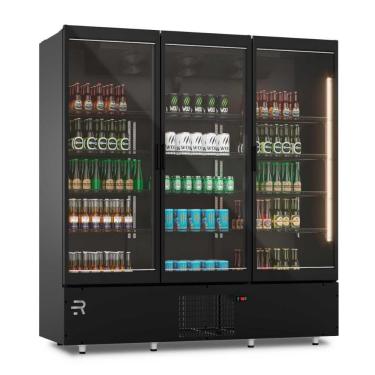 Imagem de Visa Cooler Premium Extra Frio 3 Portas Vidro Aquecido Inverter Preto/preto VCEFPR3P 220V Refrimate