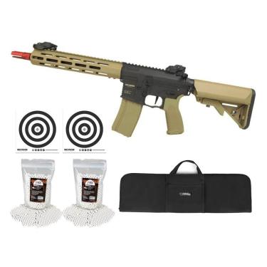 Imagem de Rifle Airsoft Ar15 Neptune Sentinel 10? Tan M-lok + Itens