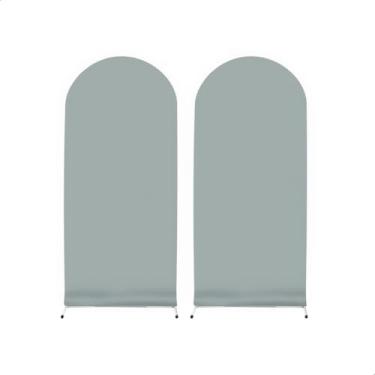 Imagem de Capa Para Painel Romano 2x1 Dupla Face Mesma Cor 100% Poliester Lavavel Costura (Cinza)