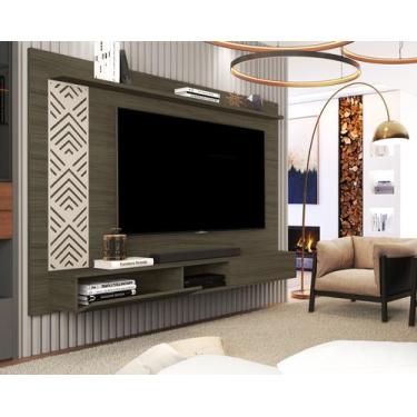 Imagem de Painel de TV Roma em MDF com Nicho Suspenso para Sala Moderno Resisten