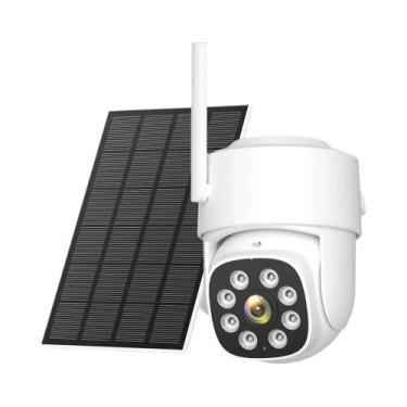 Imagem de Câmera Solar Externa 4K Wifi 8MP Com Visão Noturna Gravação De Vídeo S