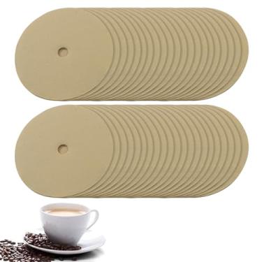 Imagem de Waziaqoc Filtros de café redondos crus com 500 unidades, 9,5 cm, filtros de papel descartáveis para cafeteira, acampamento, casa, escritório