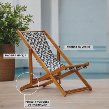 Imagem de Kit 3 Cadeiras Espreguiçadeira Preguiçosa Dobrável Sem Braço Mel - MHM