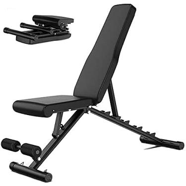 Imagem de LMJYU Prensa profissional de banco de peso de academia bancos ajustáveis cama funcional halterofilismo banco de halteres casa cadeira de fitness dobrável equipamento de fitness doméstico