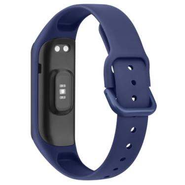 Imagem de Pulseira de silicone macio para Samsung Galaxy Fit 2, pulseira esportiva de substituição para Samsung Galaxy Fit 2, pulseira azul marinho, para Galaxy Fit 2