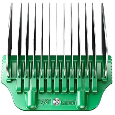 Imagem de MEMIRY Acessório de proteção de cortador largo para lâmina larga tipo A5, compatível com Andis, Wahl, Oster, acessório de cuidados com animais de estimação, pente profissional de aço inoxidável (22 mm