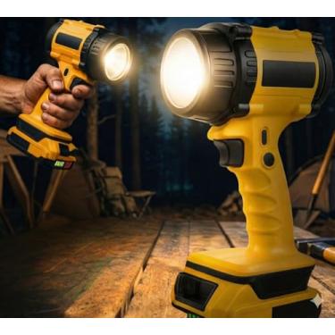 Imagem de Lanterna Holofote Tática LED P50 Profissional 18V 7500mAh Recarregável Longo Alcance Alta Potência Caça Pesca Camping Segurança Patrimonial - À Prova de Impacto Resistente Luz Emergência