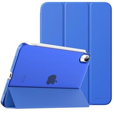 Imagem de MoKo Capa protetora compatível com novo iPad mini 6 8,3 polegadas 2021 - iPad mini 6ª geração capa protetora com suporte de visualização de três dobras carro dormir / acordar capa inteligente capa de