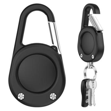 Imagem de PUP COVE Para chaveiro AirTag, suporte impermeável IPX8 AirTag com mosquetão, PC rígido, clipe de bloqueio, chaveiro universal de roda, chaveiro Air Tag para Apple Airtag (pacote com 2)