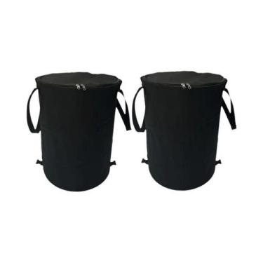 Imagem de Lixeira De Camping Dobrável Em Lona, Balde De Armazenamento Circular P