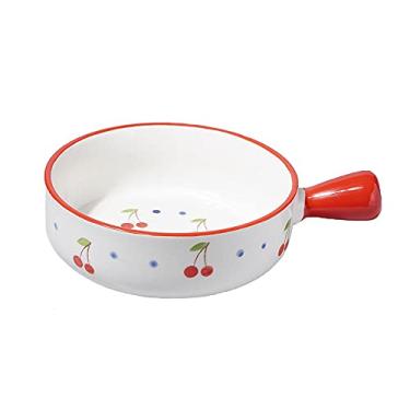 Imagem de Pratos Tigela de cerâmica para salada de frutas, tigela de café da manhã, pratos de macarrão instantâneo, criativos, fofos, panificadores, utensílios de mesa para cozinha doméstica (cor: G) (D)