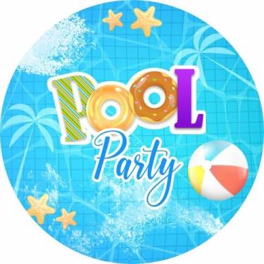 Imagem de Painel Festa Redondo C/ Elástico 1,50m Pool Party - Fadrix, Pool party