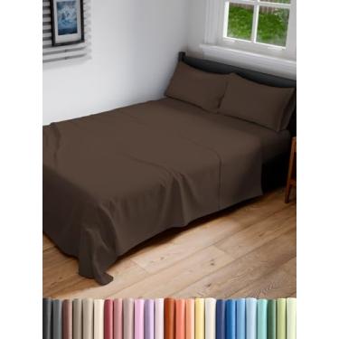 Imagem de Jogo de lençol casal GG extra longo estendido casal GG - confortável, respirável e refrescante - cabe em colchões de 20 a 40 cm com bolsos profundos - 137 x 203 cm - roupa de cama de luxo ultramacia