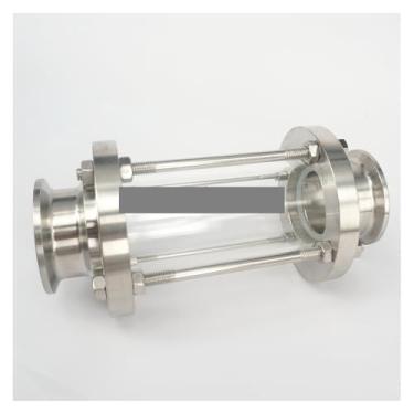 Imagem de ROUPWKWO Fit Tube OD 19 mm Tri Clamp 3.8 cm 304 Vidro de visão de fluxo de encaixe de aço inoxidável para fermentação caseira