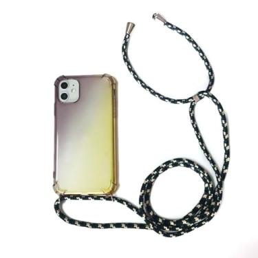 Imagem de Capa de telefone crossbody gradiente para samsung galaxy note8 note9 note10 s8 s9 s10 s20 plus s20 ultra s10e s7 borda cinta cabo capa, x6, para s10e