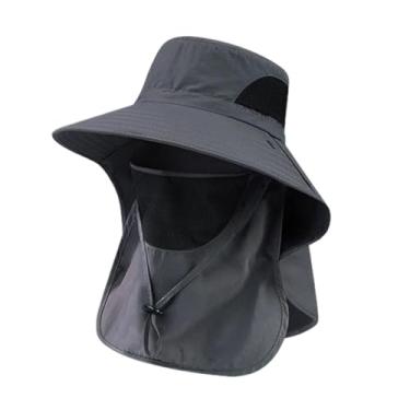 Imagem de Chapéu de aba larga com aba de pescoço para proteção solar