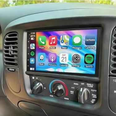 Imagem de Rádio de carro 4 + 64 G para Ford F150 1997 1998 1999 2000 2001 2002 2003 2004 com carro sem fio CarPlay Android Auto, tela estéreo de carro de 10,1 polegadas para Ford F150 com câmera de backup