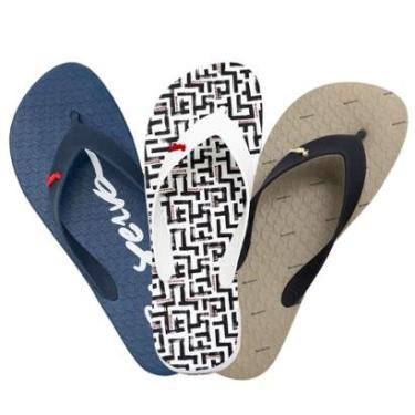 Imagem de Kit 3 Chinelos Masculino Reserva Go RSV Confortável Premium Original 750040648 Cor:;Tamanho:43-44-Masculino