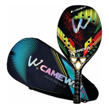 Imagem de Raquete Beach Tennis 100% Fibra De Carbono 3K - Original CAMEWIN - no Brasil - com Nota Fiscal ((SUNWAVE YELLOW)) (AMARELO)