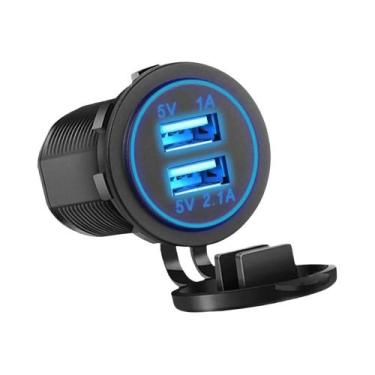 Imagem de Carregador De Carro Dual USB 5V 3.1A 12V Adaptador De Energia À Prova 