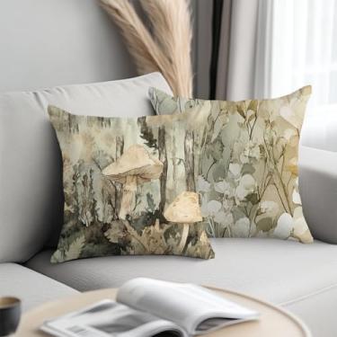 Imagem de 2 peças de capas de almofada de flores em aquarela 45 x 45 cm, capas de almofada quadradas pastorais, fronhas decorativas estéticas para sofá, sala de estar, quarto, decoração de casa 5