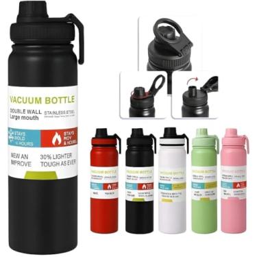 Imagem de Garrafa Térmica Inox 800ml Com Alça - Parede Dupla Isolada a Vácuo Antivazamento