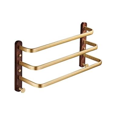 Imagem de 3FLQOOPP Toalheiro Toalheiro de parede Toalheiro de parede Suporte de toalha de 3 camadas, cabide de toalha com 2 ganchos, toalheiro para toalha de banheiro, prateleira de toalha, suporte de toalha