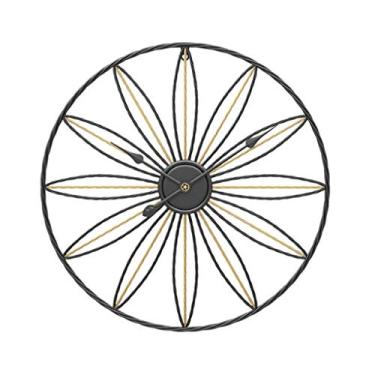 Imagem de Relógio de parede grande luxuoso decoração de casa breve relógio de parede design moderno decoração de casa adesivo arte relógio pendurado para sala de estar (cor: preto)