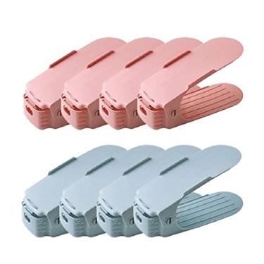 Imagem de HHHJQFAAT Suporte de sapato, 8 peças de armazenamento sapateira quarto economia de espaço casa dormitório artefato armazenamento sapato economia de espaço, antiderrapante (cor: E) (A)