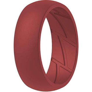 Imagem de ThunderFit Alianças de casamento de silicone masculinas, edição respirável, de borracha, ranhuras internas, fluxo de ar, 8,5 mm de largura, 2,5 mm de espessura, 1/2/3/4/5/6/7, pacote variado, 14.5 -