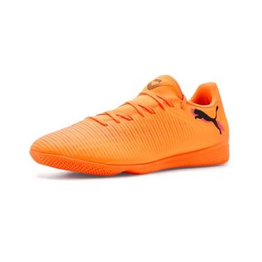 Imagem de Puma Tênis masculino Future 8 Play Indoor Trainer Chuteiras de futebol, Heat Fire/preto/Ravish, 45