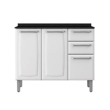 Imagem de Balcao de Cozinha Luce com Tampo 3 Portas 2 Gavetas Itatiaia