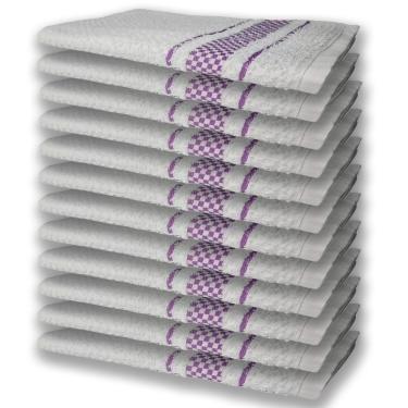 Imagem de 12 Panos De Prato Atoalhado Felpudo Lilás