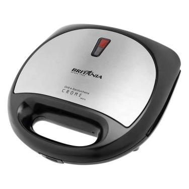 Imagem de Sanduicheira Grill Britânia Antiaderente Preto/Inox 127V