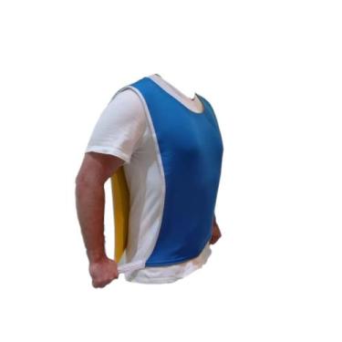 Imagem de Colete Duplaface Para Futebol Treinamento 1 Azul x Amarelo - KANGA SPO