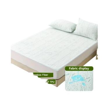 Imagem de Lençol De Fibra De Bambu Refrescante Com Elástico, Protetor De Colchão