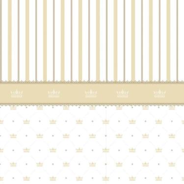 Imagem de Papel De Parede Listrado E Com Coroas Quarto Infantil Bebê