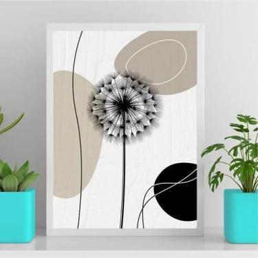 Imagem de Quadro Dente De Leão - Abstrato 24X18Cm - Com Vidro Branca - Quadros O
