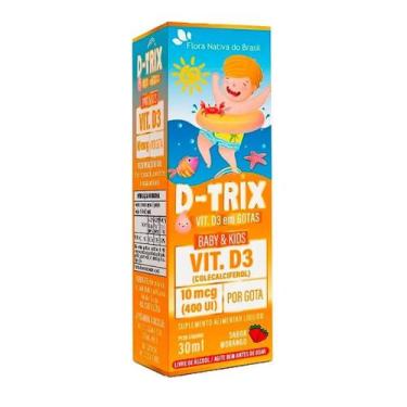 Imagem de D-trix kids vitamina d gts 30ml sab morango flora nativa