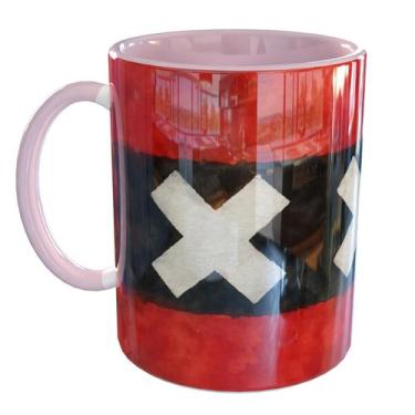 Imagem de Caneca Porcelana Amsterda Bandeira - Pense Canecas, Rosa Claro