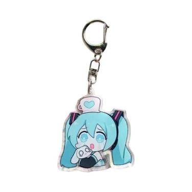 Imagem de Chaveiro De Acrílico Hatsune Miku Fofo, Pingente De Mochila De Anime, 