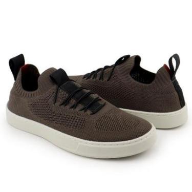 Imagem de Tênis Knit Casual Masculino Slip On Malha Respirável Sem Cadarço Super Leve e Confortável-Masculino