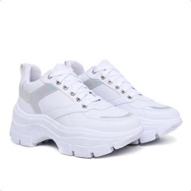 Imagem de Tênis Chunky Feminino Plataforma Sola Alta Streetwear Confortável Leve-Feminino