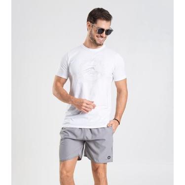 Imagem de Bermuda Masculina Lisa De Microfibra Long Bong Cinza, M, Cinza