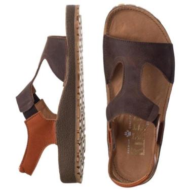 Imagem de Sandália Papete Asteca Kifer de Couro Legítimo, Café, 37