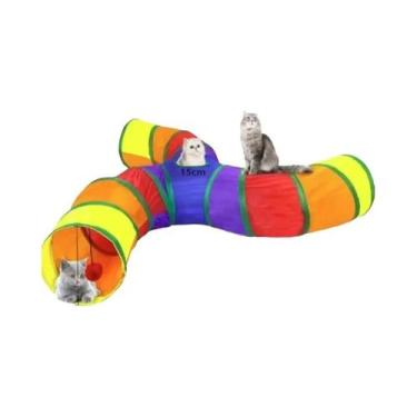 Imagem de Túnel Dobrável Para Gatos, Brinquedo Interativo De Treinamento Para Ga