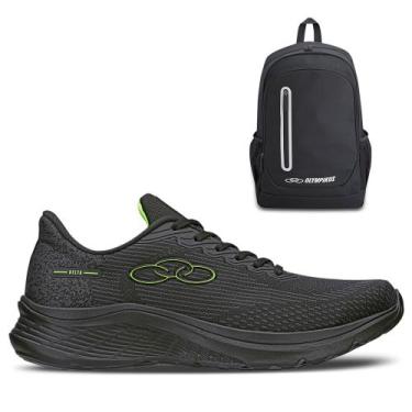 Imagem de Kit 1 Tênis Olympikus Delta e 1 Mochila Braze, Preto, 35