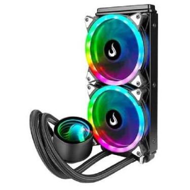 Imagem de Water Cooler Gamer Rise Mode Rgb Intel/Amd Preto Fan Duplo - Império d