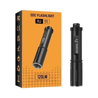Imagem de Lanterna LED Pequena BORUiT RJ11 com 120 Lumens, Lanterna Portátil Min