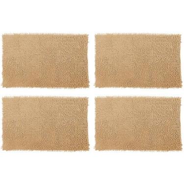 Imagem de Kit 04 Tapete Banheiro Antiderrapante Dedinho Bolinha 38x58cm Poliéste